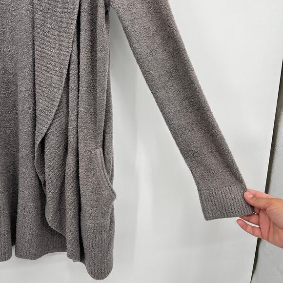 Barefoot Dreams Cozychic Lite Cocoon Open Cardigan Light Mauve Women's M Pockets - Picture 4 of 7